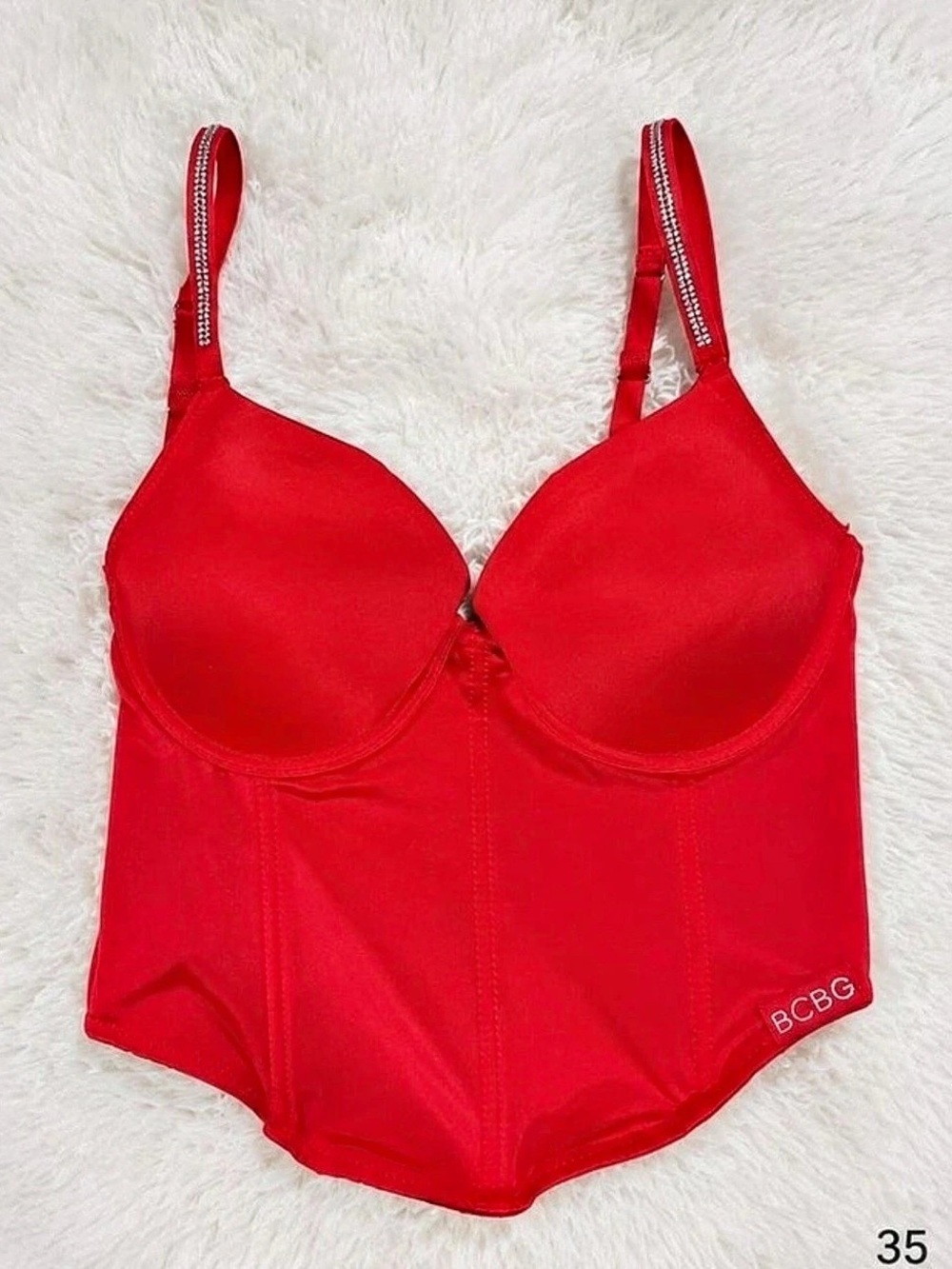 BCBGeneration Red corset  Bra Size 34C Like New